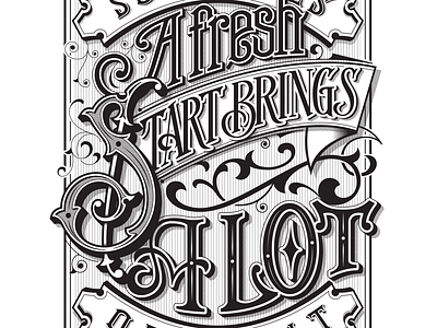 Sometimes a fresh start brings a lot of light - lettering quote illustration lettering typography vector