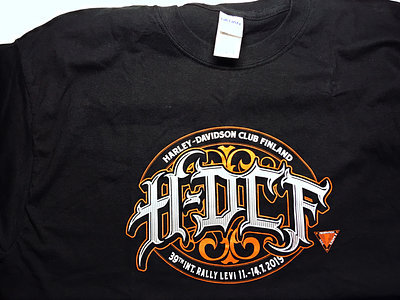 Harley-Davidson Club Finland Tshirt design hand lettering logotype vector