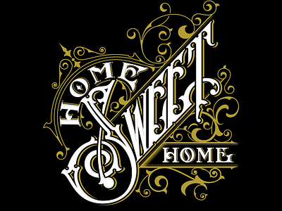 Home Sweet Home lettering poster