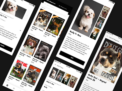 Puppies App UI Design android animation app app design black design dogs flat flat design inspiration ios mobile app design puppies puppy app ui ui ux design ux
