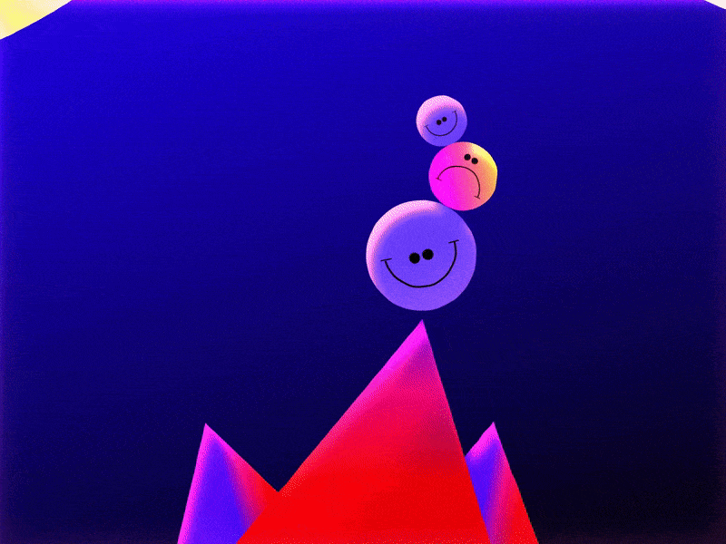 Smile! after effects after effects animation animation bounce bright character colour dark design gfx illustration loop noise pyramid smile smiley smiley face smiling texture texture noise