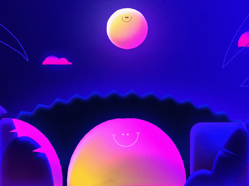 Cheer up! aftereffects animation best bounce box character colour dribble best emoji illustration landscape loud orange plant smile smiley smiley face texture today best