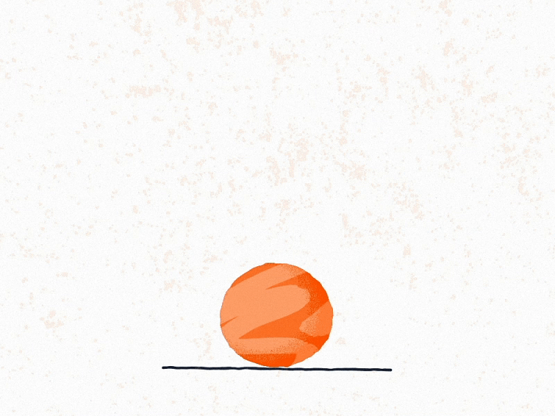 Bounce! animation 2d bounce bouncing ball design illustration loading motion graphics orange shapes texture ui