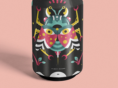 Beetle Juice beer beetle character colour dark design forest illustration mockup orange texture