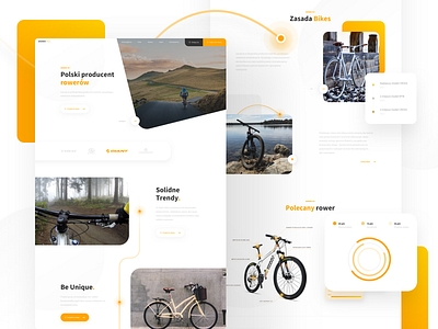 Landing Page - Bike Manufacturing Company 🚲 design illustration landing orange page sports ui ux web white