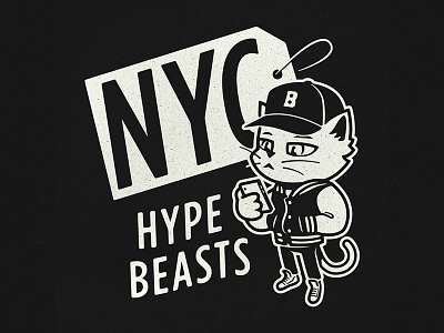 Hype Beast cat hypebeast illustration nyc