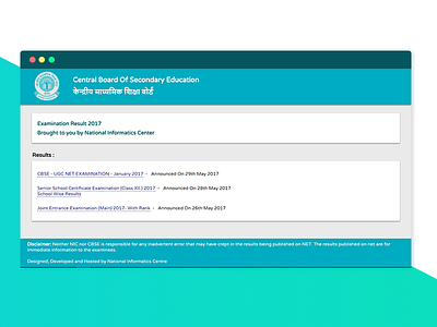 CBSE Result Site Redesign redesign ui web