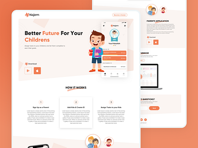 Web site design: Landing page home page ui