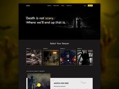 Landing Page - Scary :o design experience horror interfaces ui user ux web website