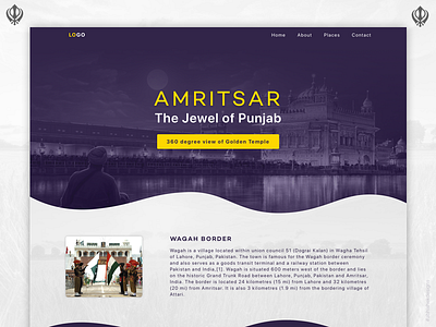 Landing Page "AMRITSAR" designer fresh gradient homepage landing minimal site vibrant webpage website