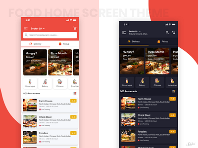 Food App Design app design iconography minimal typography ui ux vector