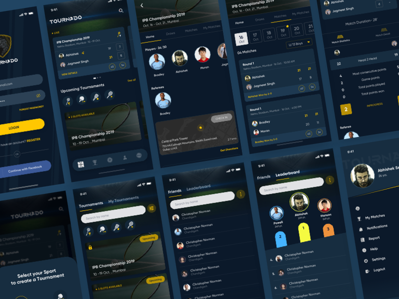 Tournaments App Design By Abhishek Sekhri On Dribbble