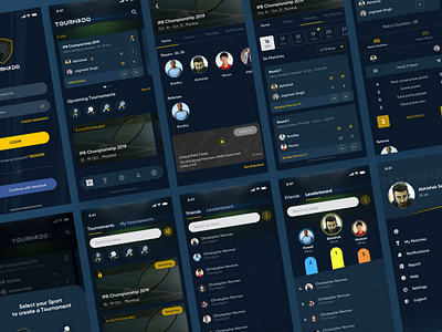 Tournaments - App Design app design iconography minimal sports tournaments ui ux