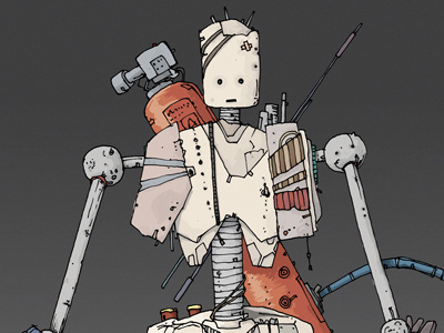 Tooled Up comicart drawing droid illustration robot