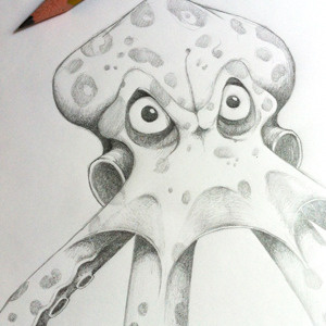 An angry octopus