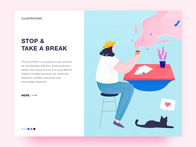 Daily exercise 014- Take a break design flat rest ui web