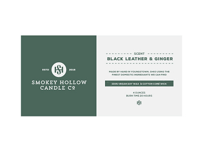Smokey Hollow Candle Label candle label