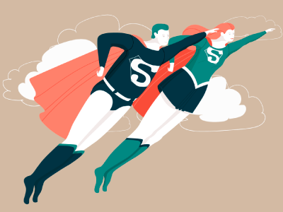 Super Heroes charachter design couple illustraiton superheros vector vector art