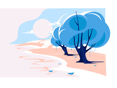 Landscape vector illustration