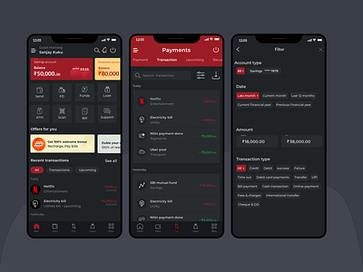 Dashboard bank app