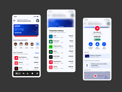 Bank app | Finance app bank design finance mobile app design uiux user experience design user interface
