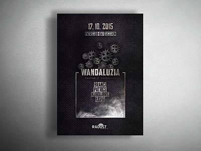 Wandaluzia#5 Poster bratislava dark music party poster slovakia steam steampunk steel techhouse techno wandaluzia