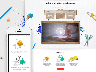 Landing page for O2 handmade campaign