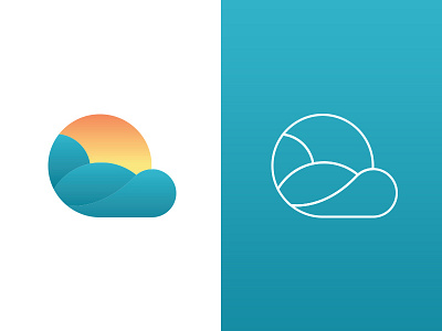 Cloud Logo cloud gradient logo sunset