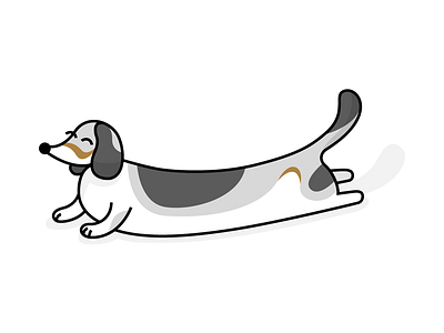 My doggy dachshund dog illustration illustrator wienerdog