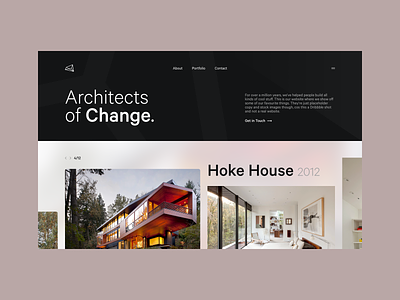 Architect Website Concept architect architecture branding design homepage house houses landing page minimal portfolio practice product property simple studio web