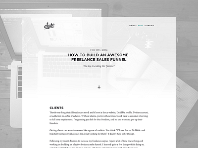 Syke - Personal Site Updates - Shiny New Blog Post blog clean flat light minimal portfolio post simple web white