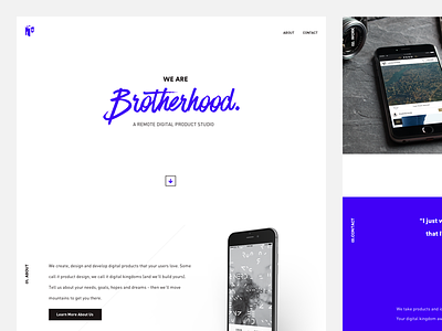 Brotherhood Website - Preview agency blue clean portfolio studio ui ux web white