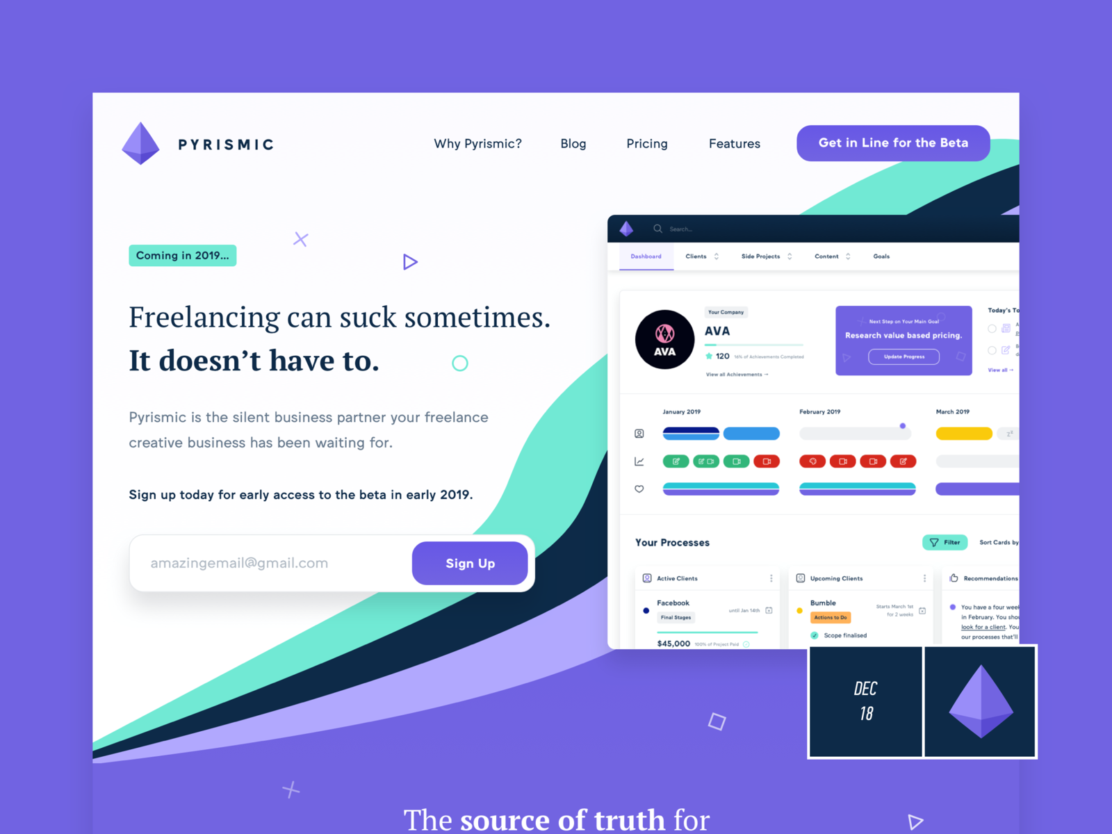 Pyrismic - Landing Page Preview 1 by Jamie Syke on Dribbble