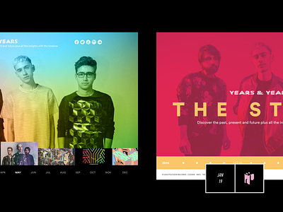 Throwback: Years & Years - Unused artist band design landing page mobile music responsove throwback typography ui web years and years