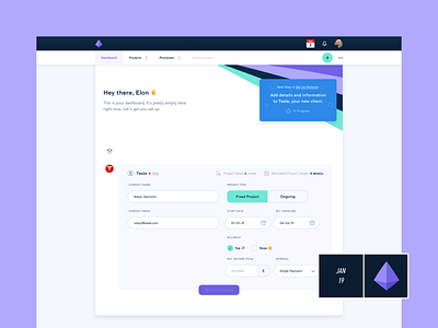 Pyrismic - Project Details branding create creative dark mode dashboard design freelance goals illustration logo product productivity project saas startup tool ui ux web web app