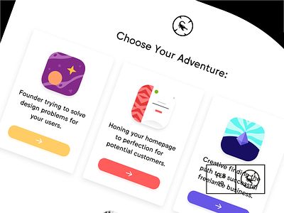 Syke - Choose Your Adventure branding creative design freelance icon illustration logo minimal personal brand product simple typography ux web