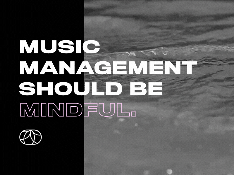 Mindful Music Management - Brand & Reveal after effects animation branding design logo mandala mindful minimal music simple typography vector