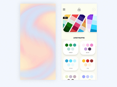 Colour Palette App Animation after effects app color colour daily design experiment graident ios iphone palette simple ui