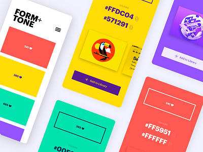 FORM+TONE app app branding clean color colour colourful daily design ios iphone minimal palette product recommendation ui ux