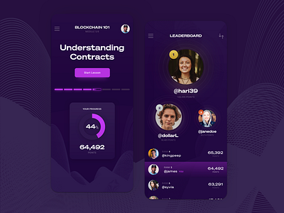 Education Leaderboard App app chart daily design education edutech ios iphone leaderboard lesson module product simple ui ux