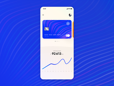 Banking UI Kit - Concept 3 app bank banking card daily design fintech graph ios iphone money