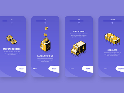 Banking UI Kit - Concept IV - Pt 2 app bank banking branding design fintech illustration investment ios iphone minimal money saving ui