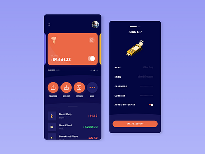 Banking UI Kit - Dark Mode