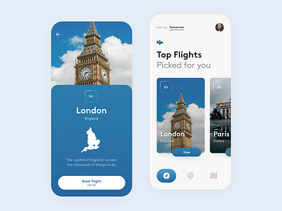 Destinations Flight App by Jamie Syke on Dribbble