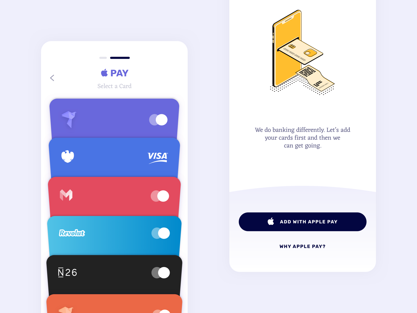 Banking UI Kit - Select a Card Screen by Jamie Syke on Dribbble