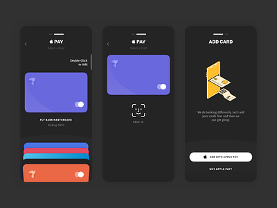 Banking UI Kit - Select a Card - Dark Mode