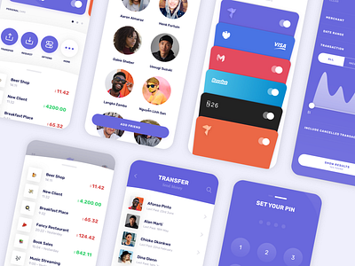 Banking UI Kit - Another Preview app bank banking card cards design finance fintech friends ios iphone money product ui ui kit