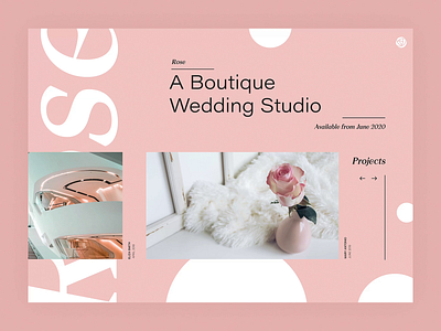Rose - Wedding Studio - Animation Practice after effects animation branding design landing page minimal pink rose sketch app web website wedding