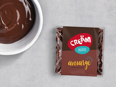 Creäm Brownie brownie chocolate package sticker