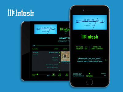Mcinthosh app design app ui audio app audio player fun interaction design mobile app modern ui xcubelabs